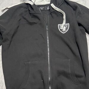 Antigua Black and Gray Zip-Up Jacket